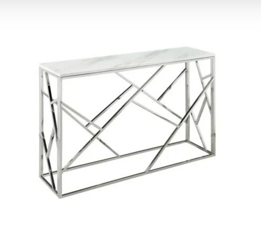 Carol Faux Marble Top Console Table