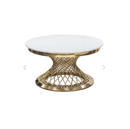 Spiral Marble Top Coffee Table