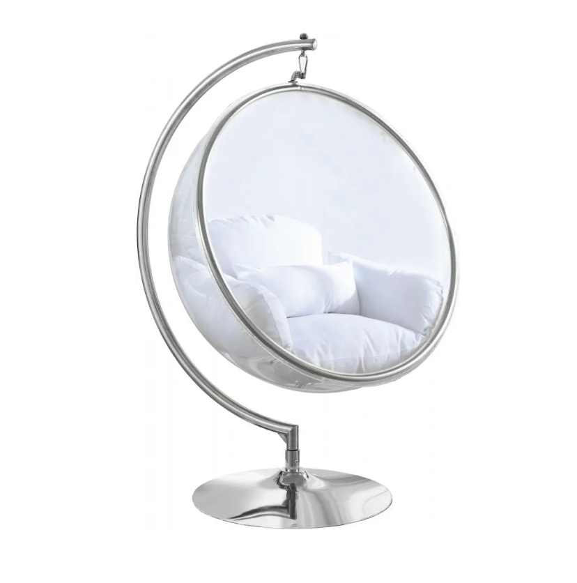 Luna Acrylic Swing Bubble Accent Chair