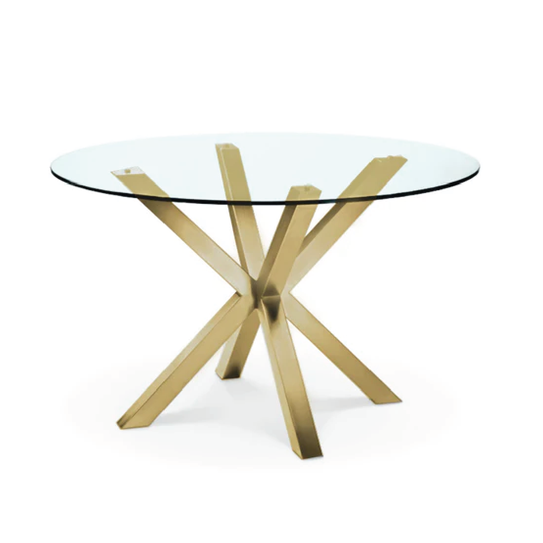 Banner Brushed Gold Dining Table