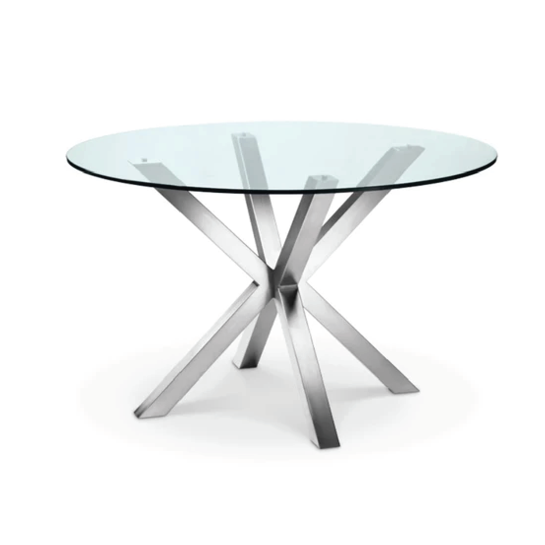 Banner Brushed Stainless Steel Dining Table