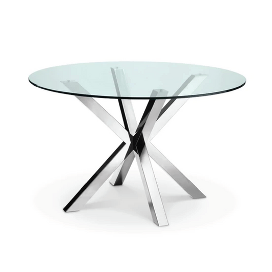 Banner Polished stainless Steel Dining Table