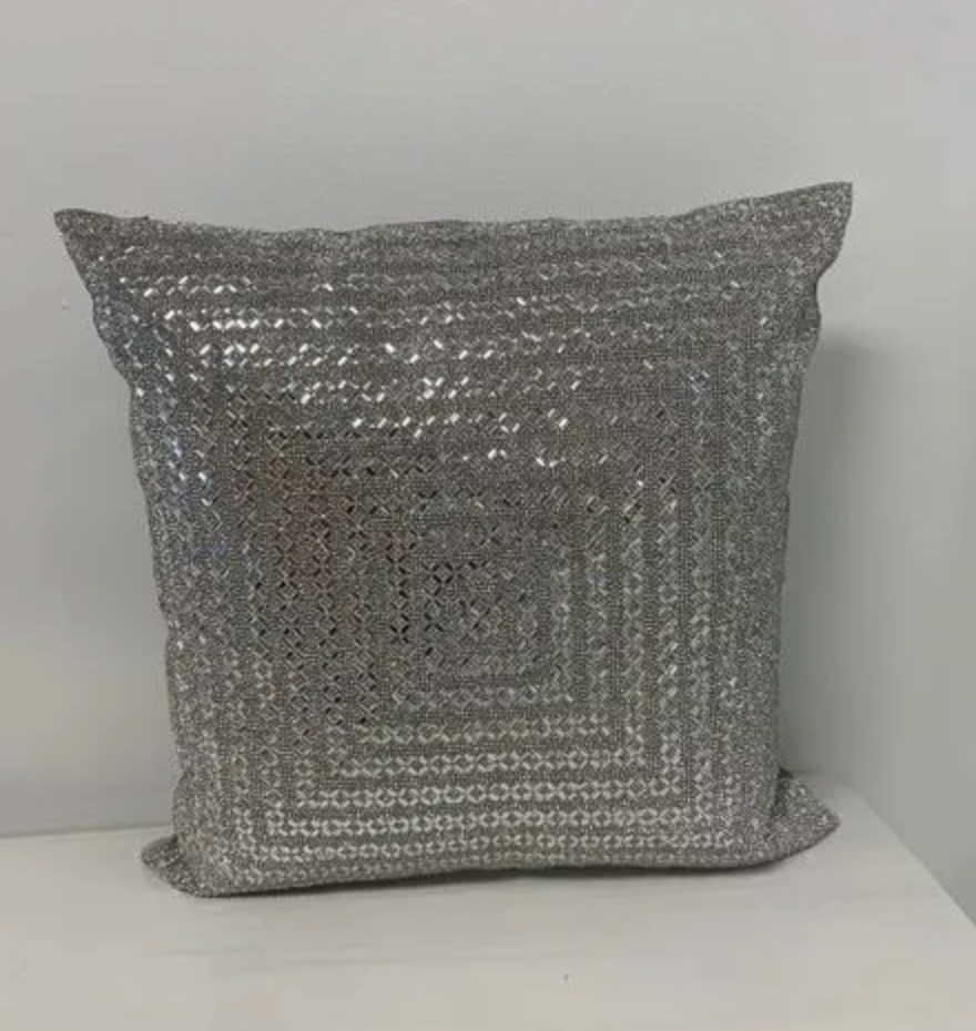 Silver Sparkle Pillow