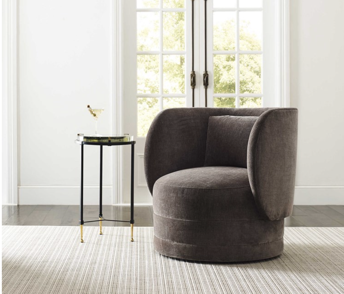 Sanctuary Swivel Chair - Warm Gray