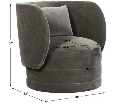 Sanctuary Swivel Chair - Warm Gray