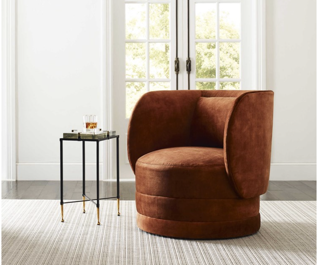 Sanctuary Swivel Chair - Deep Copper
