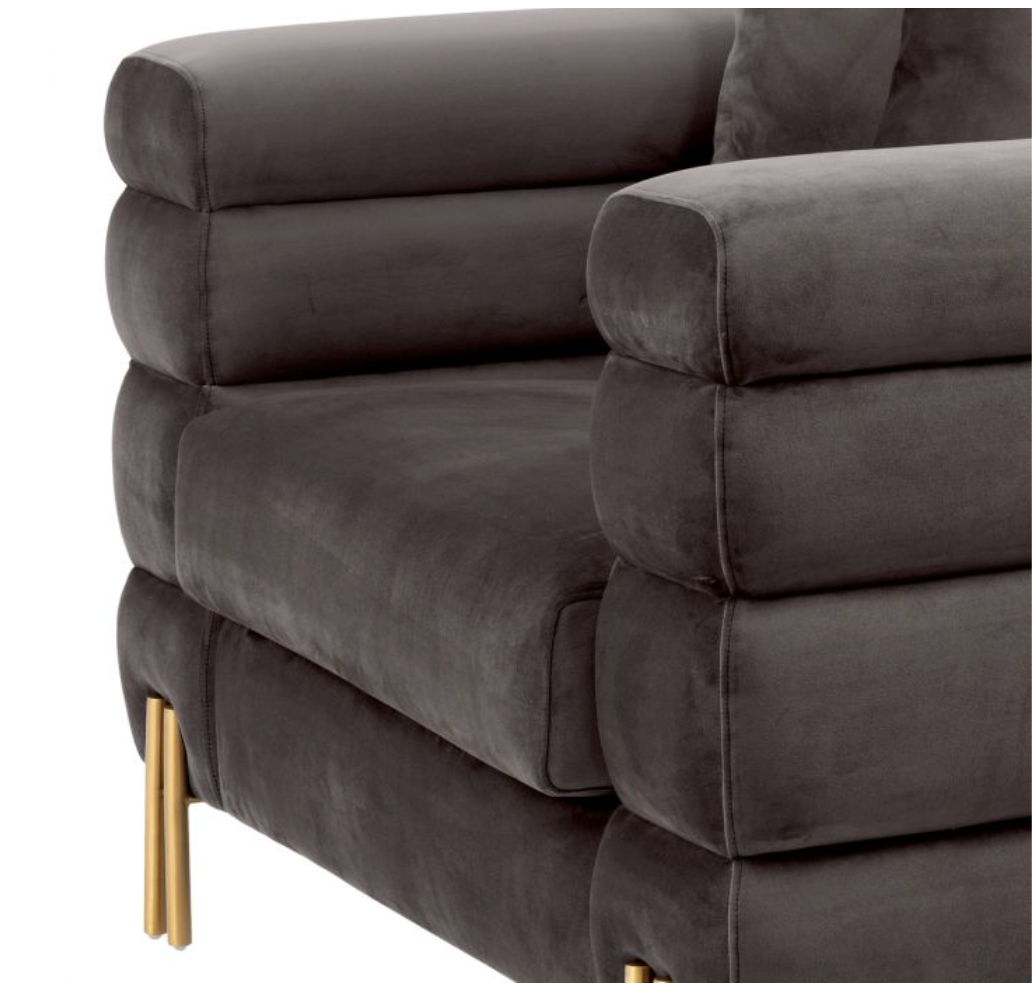 Chair York Savona Grey Velvet