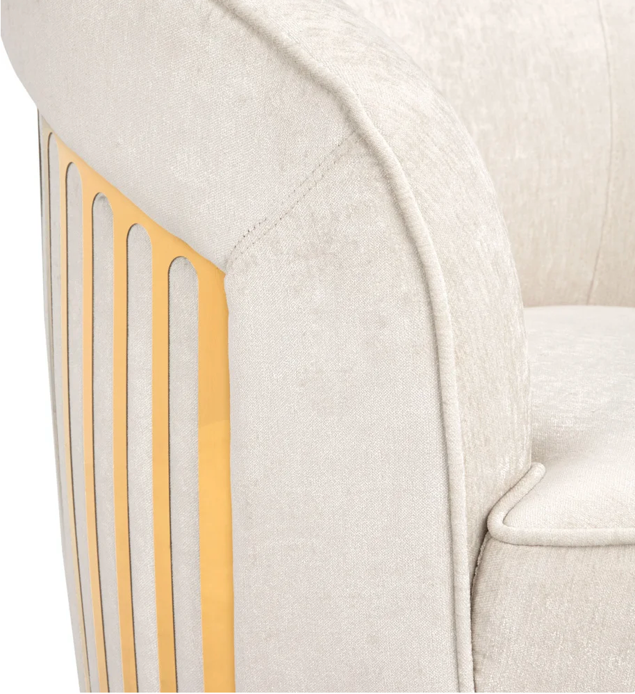 Lina Cream Swivel Chair – Luxe Lifestyles NYC Home