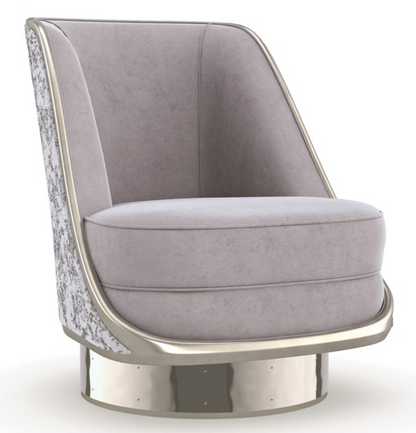 Go For A Spin Gray Lavender Swivel Chair