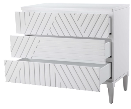 Colby 3 Drawer Chest White