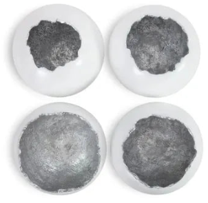 White & Silver Broken Eggs Set of 4