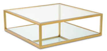 Square Brushed Gold Coffee Table