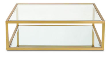 Square Brushed Gold Coffee Table