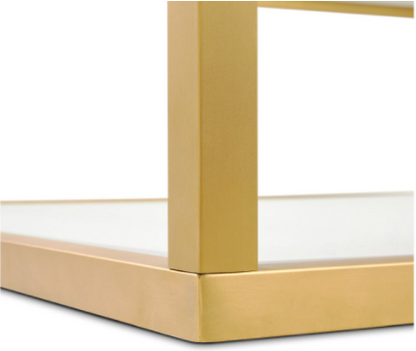 Square Brushed Gold Coffee Table