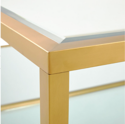 Square Brushed Gold Coffee Table