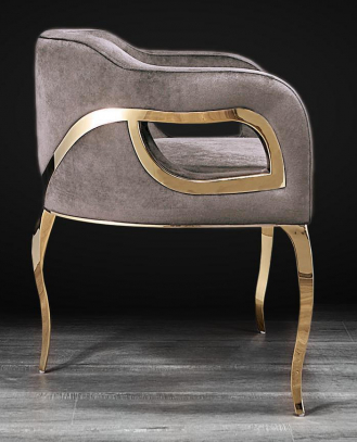 Candice Titanium Gold Dining Chair Set of 2