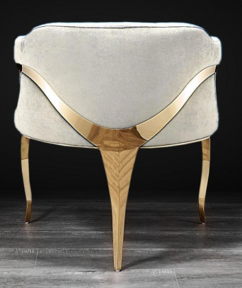 Candice Titanium Gold Dining Chair Set of 2