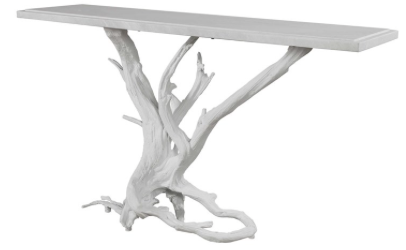 Big Sur Marble Top Console Table Matte White