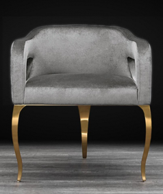 Candice Brushed Gold Dining Chair Set of 2