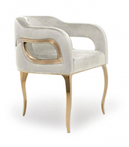 Candice Brushed Gold Dining Chair Set of 2
