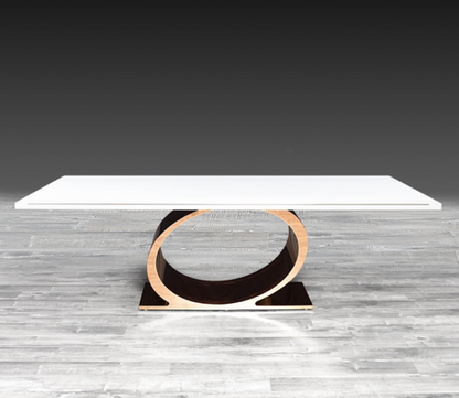 Onyx Rose Gold Dining Table