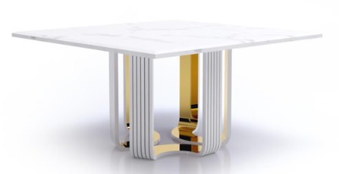 Paula White Square Marble Dining Table