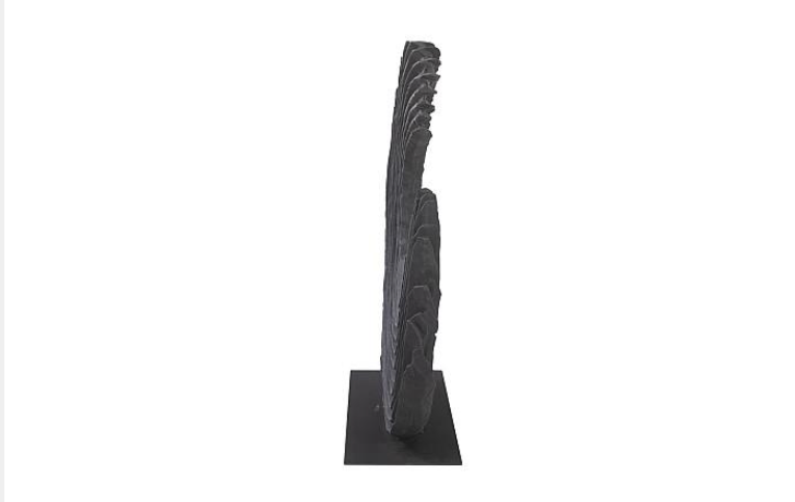 Swoop Tabletop Sculpture, Black Wood, Large