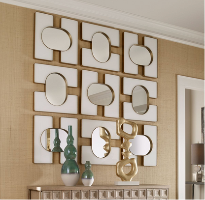 Embrace White & Gold Mirrors