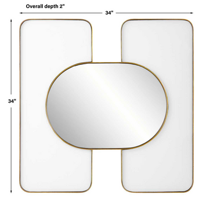 Embrace White & Gold Mirrors