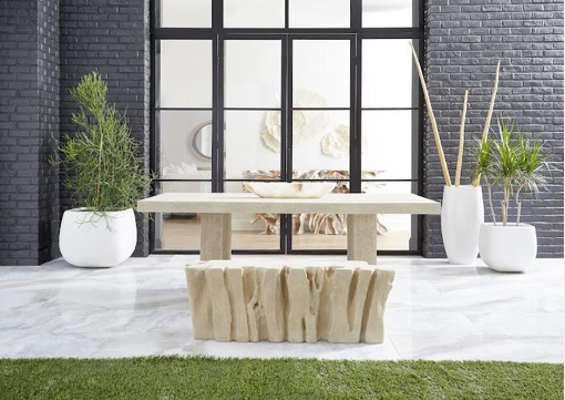 Freeform Root Bench, Roman Stone
