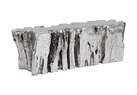 Freeform Root Bench, Silver Leaf