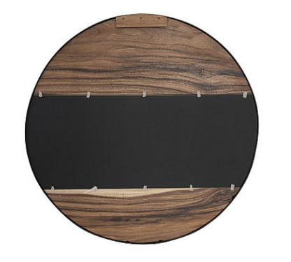 River Mirror, Natural, Round
