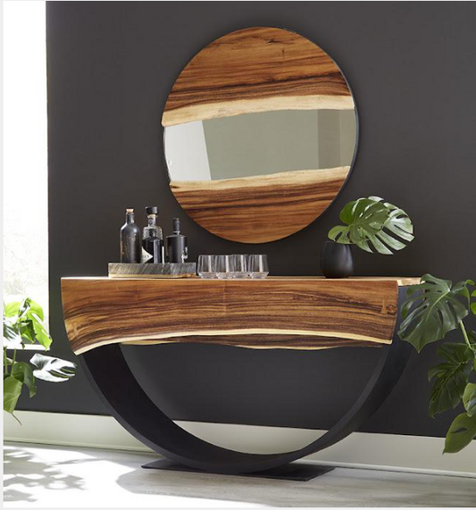 Arc Console Table, Natural, Double Sided