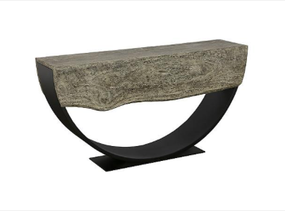 Arc Console Table, Gray Stone, Double Sided