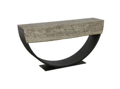 Arc Console Table, Gray Stone, Double Sided