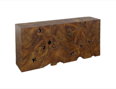 Teak Slice Console, Natural