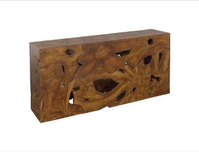 Teak Slice Console, Natural