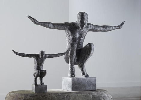Outstretched Arms Sculpture, Aluminum, Small