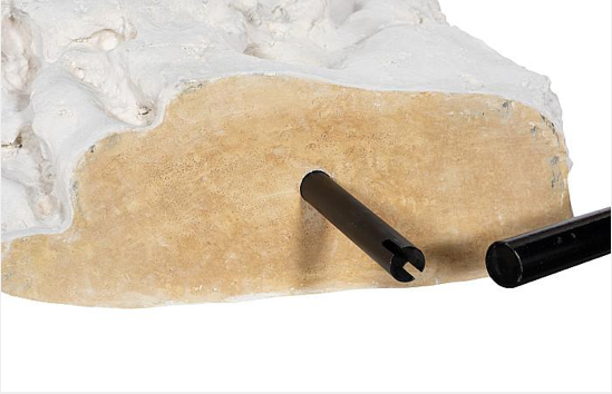 Colossal Cast Stone Sculpture, Single Hole, Roman Stone