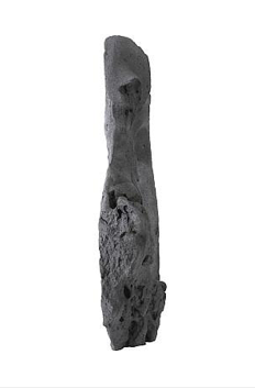 Colossal Cast Stone Sculpture, Single Hole, Charcoal Stone