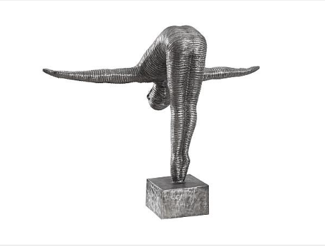 Diving Sculpture, Aluminum, Small
