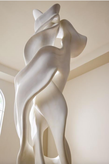 Cast Dancing Sculpture, Coupé, Faux Bleached