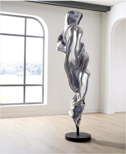 Cast Dancing Sculpture, Coupé, Silver Leaf