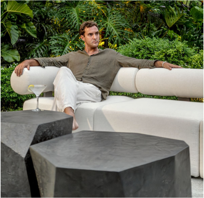 Outdoor/Indoor Side Table, Slate