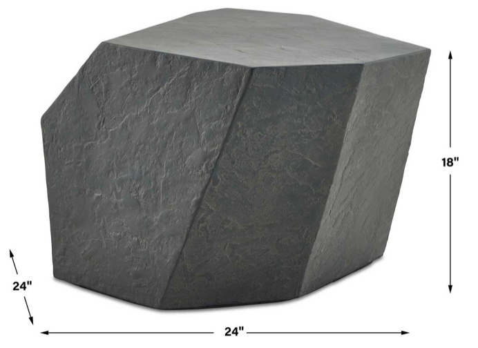 Outdoor/Indoor Side Table, Slate