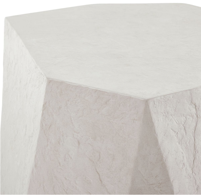 Outdoor/Indoor Side Table, Limestone