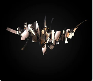 Spectrum Metal Wall Art Champagne Gold
