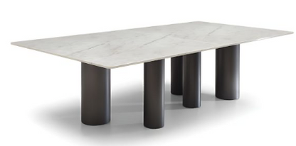 High Gloss White Marble Envie Dining Table
