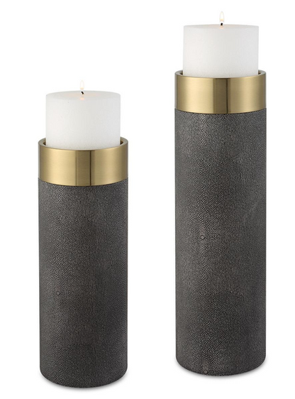 Wessex Candleholders, Gray, S/2