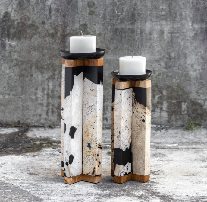 Illini Candleholders, S/2